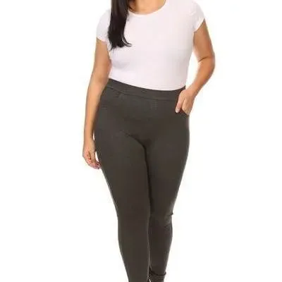 4 Pocket Ponte Pants (Charcoal)