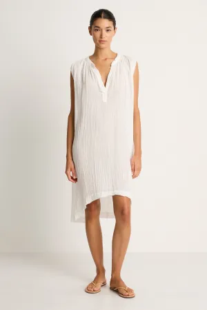9SEED Fez Midi Dress - White - FINAL SALE