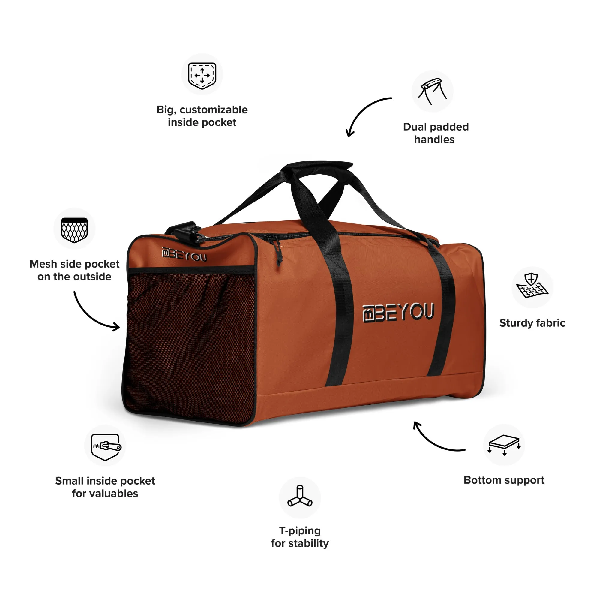 Be-Simple Large Travel Sienne Unisex Duffle Bag