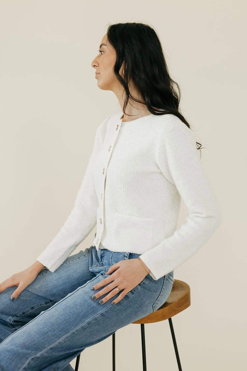 Beckham Cardigan-Ivory