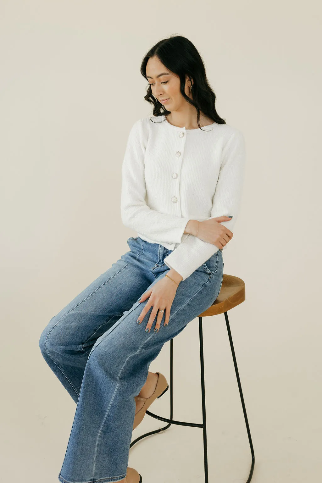 Beckham Cardigan-Ivory