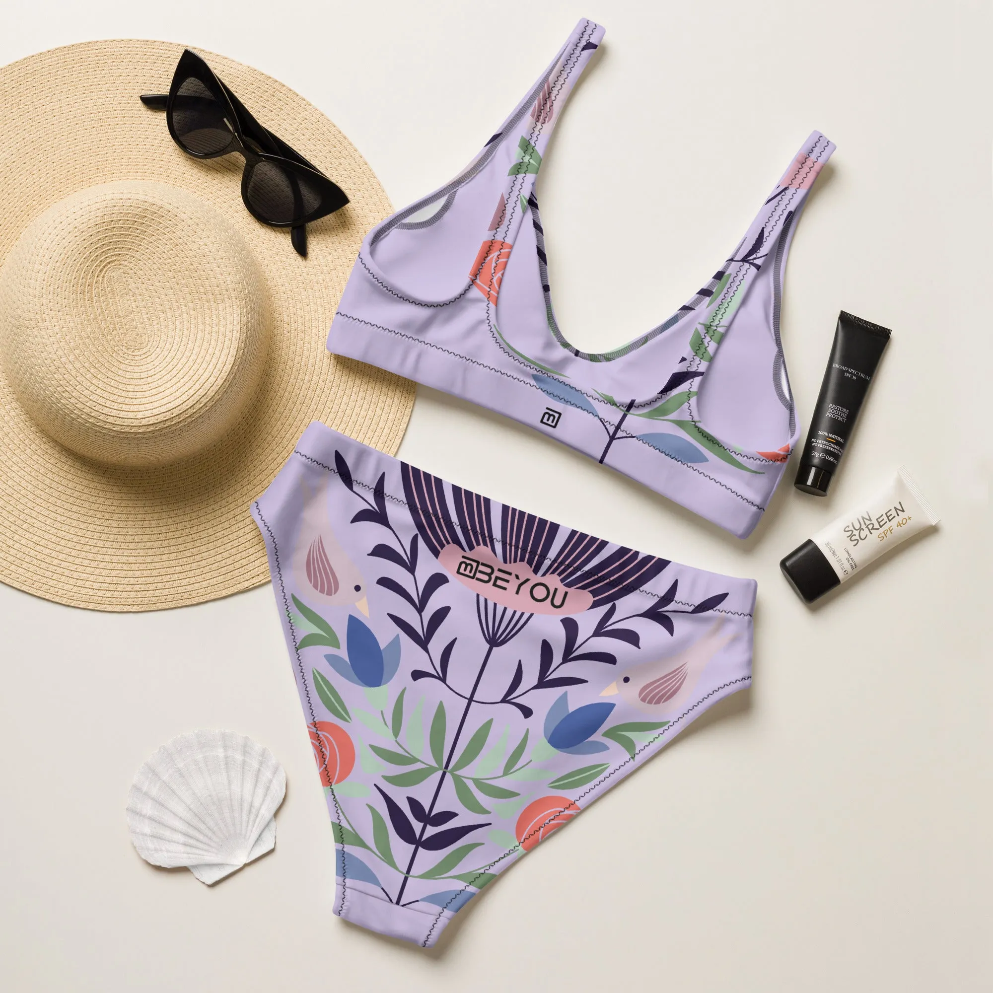 Birdie-Love Recycled Purple Bikini Swimsuit