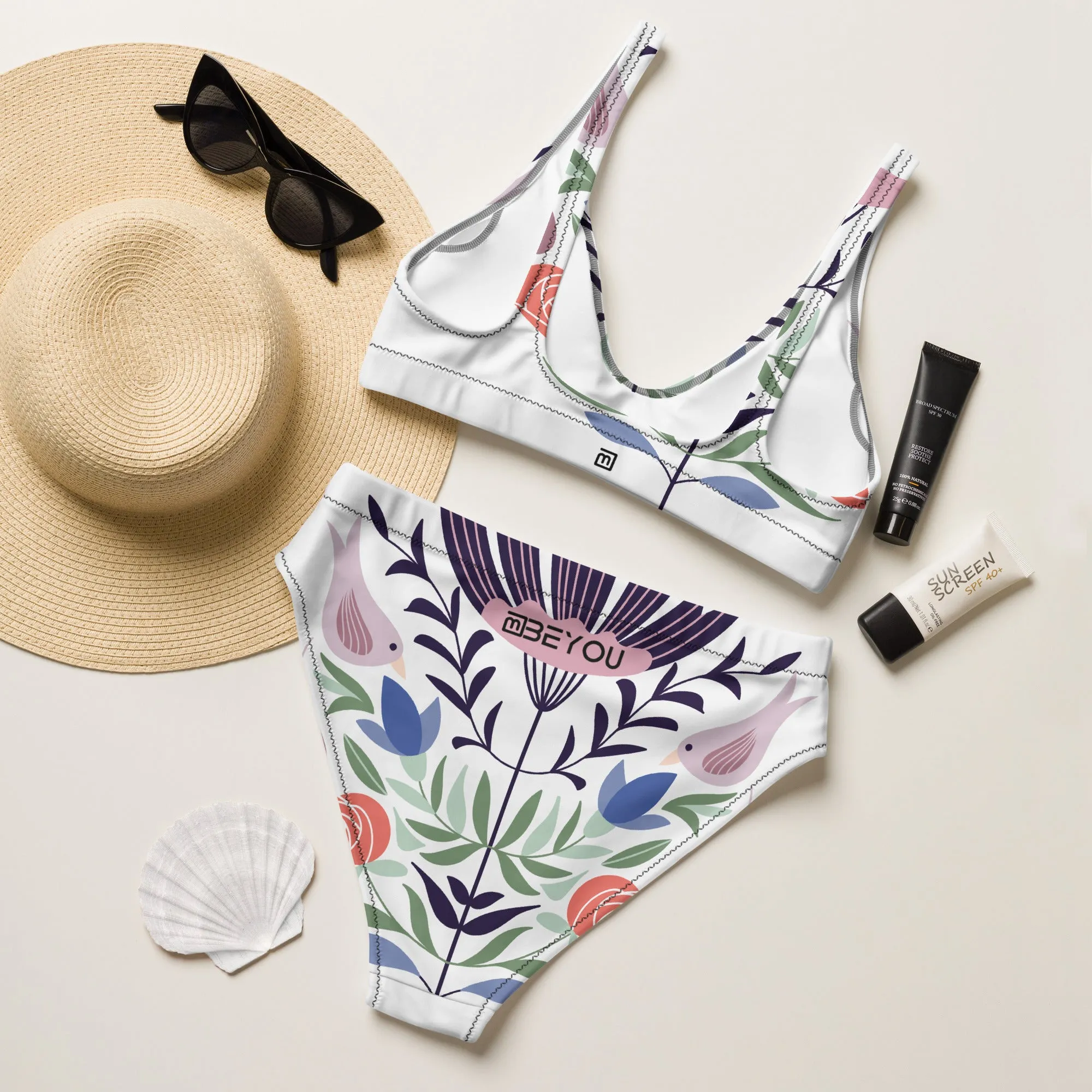 Birdie Recycled White Bikini Swimsuit