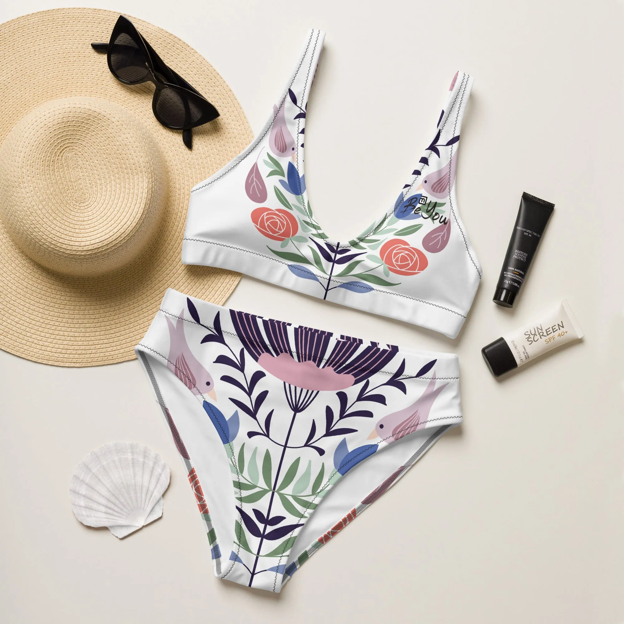 Birdie Recycled White Bikini Swimsuit