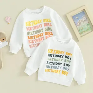 birthday boy   girl kids crew sweatshirt