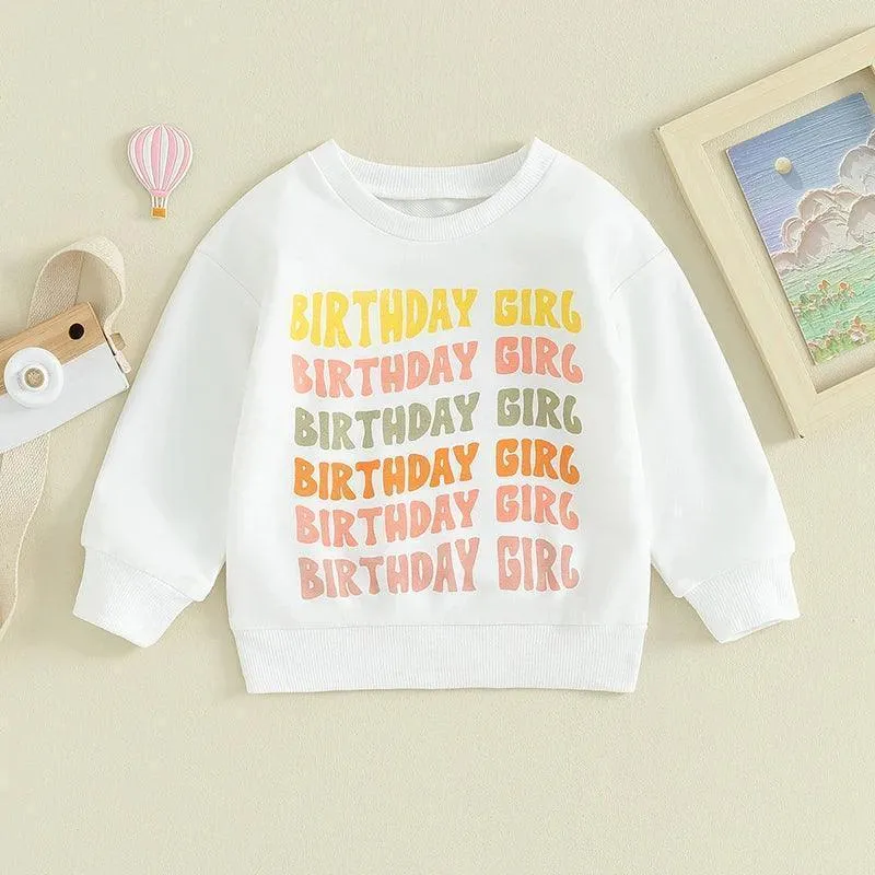 birthday boy   girl kids crew sweatshirt