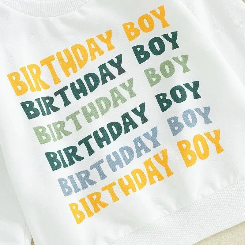 birthday boy   girl kids crew sweatshirt