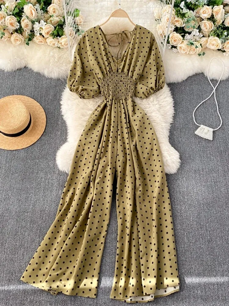 Boho Chic Polka Dot Jumpsuit