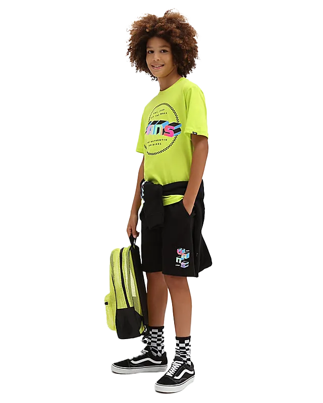 Boys Digital Flash Fleece Boardshorts in Black