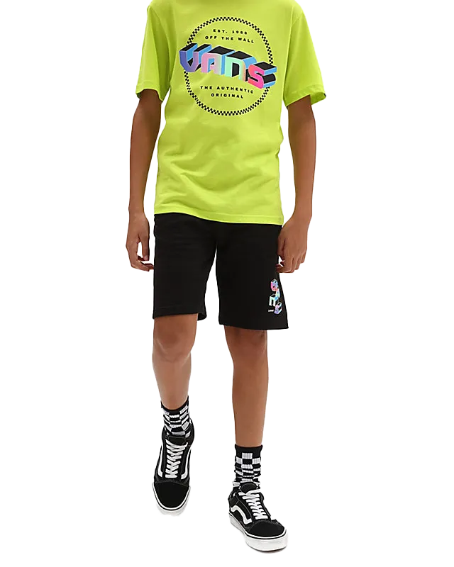Boys Digital Flash Fleece Boardshorts in Black