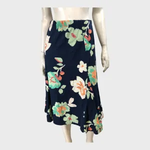 Branded Navy Floral Skirt