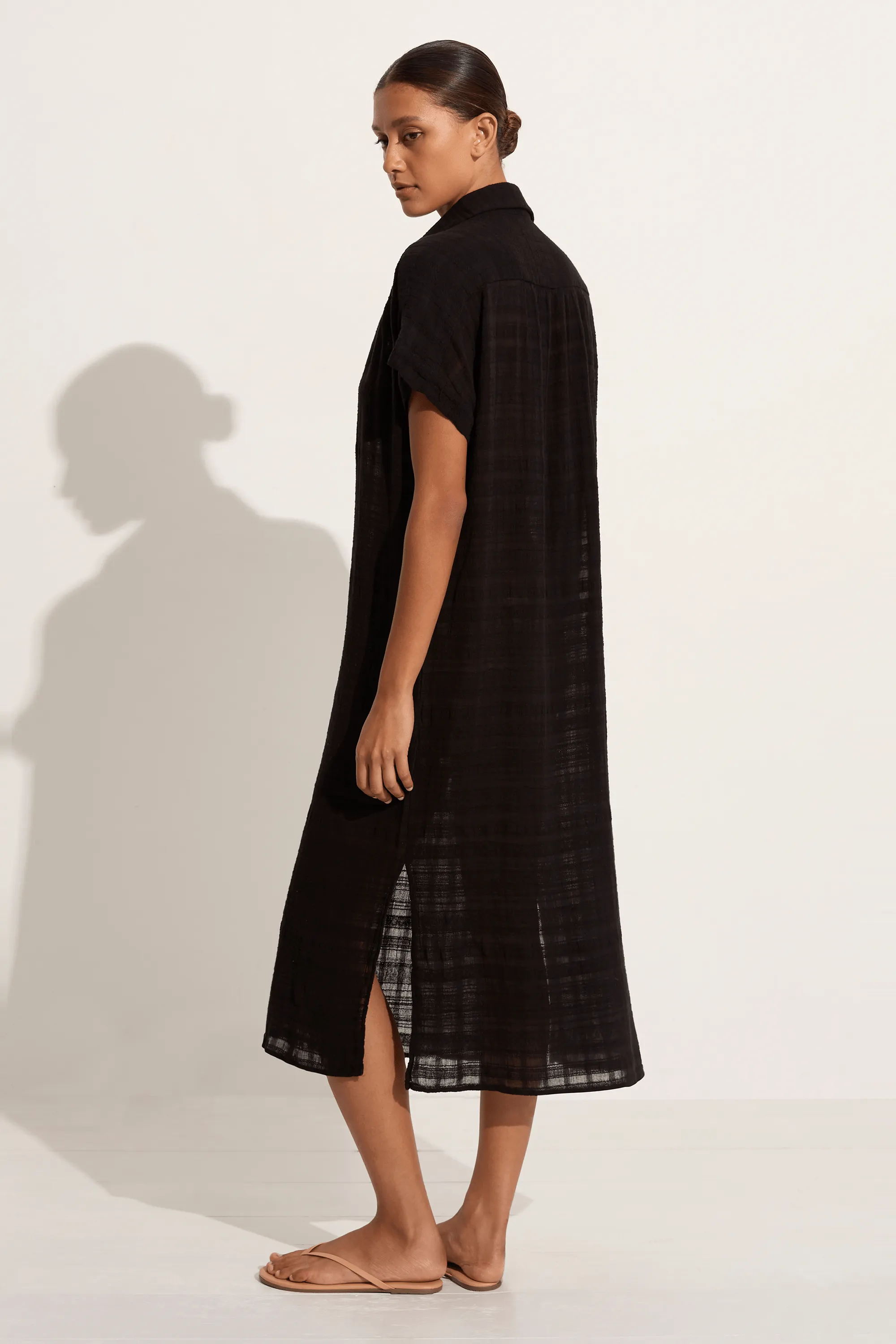 Cali Dreaming Dream Dress - Black Summer Plaid