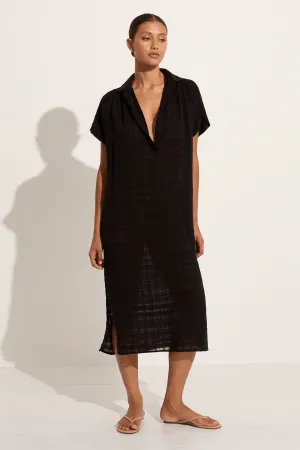 Cali Dreaming Dream Dress - Black Summer Plaid