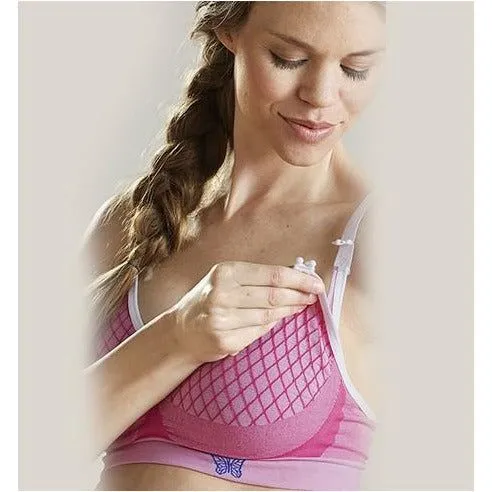 Cantaloop Harlequin Drop Cup Nursing Bra - Pink