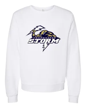 Chanhassen Storm Logo Ultra Soft Crewneck, White