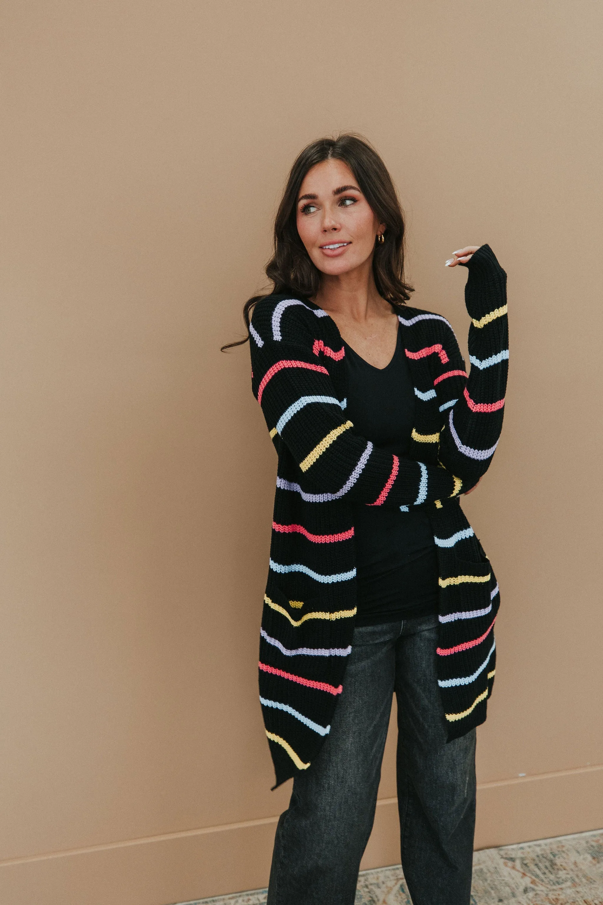 Cozy And Chic Striped Cardigan