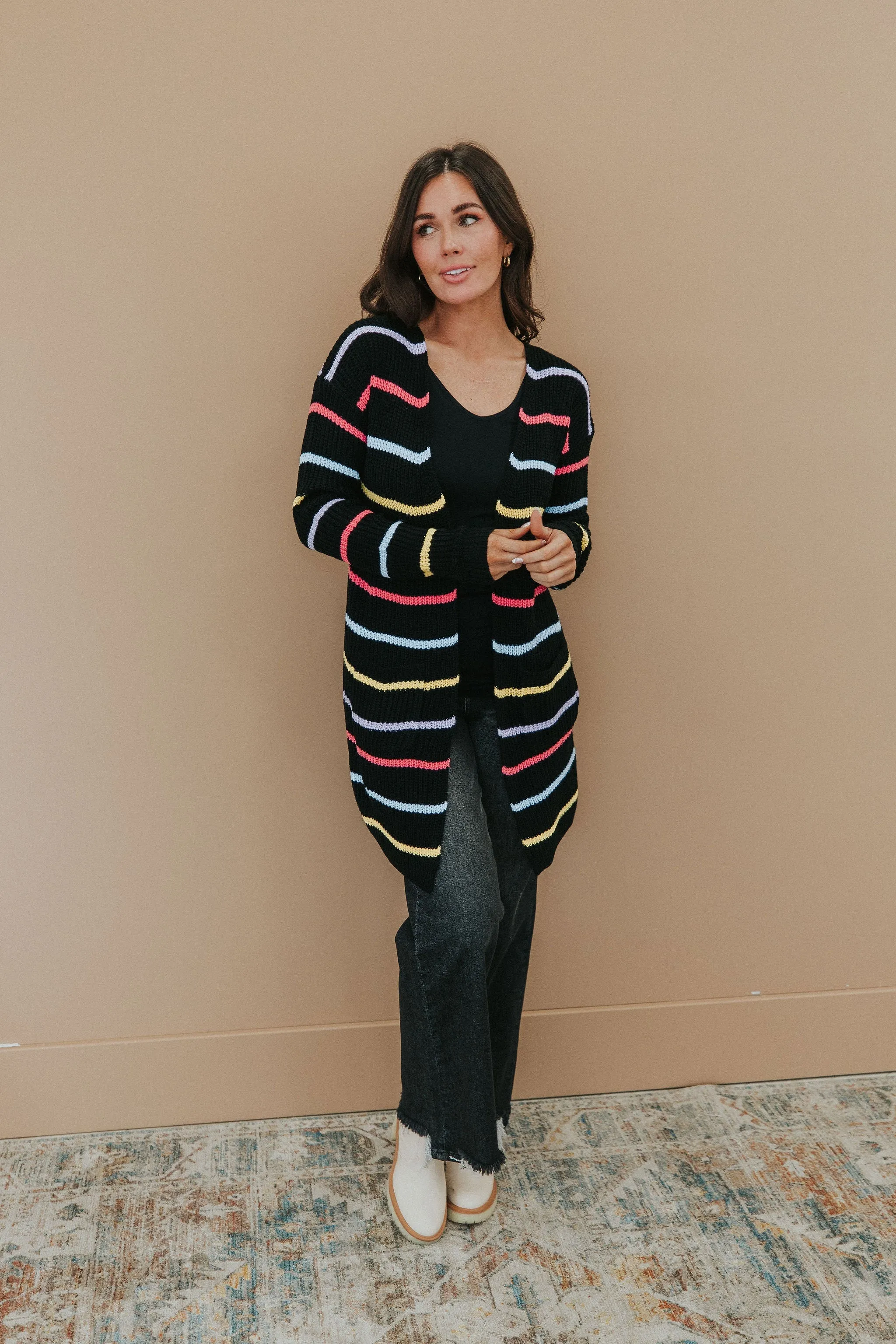 Cozy And Chic Striped Cardigan