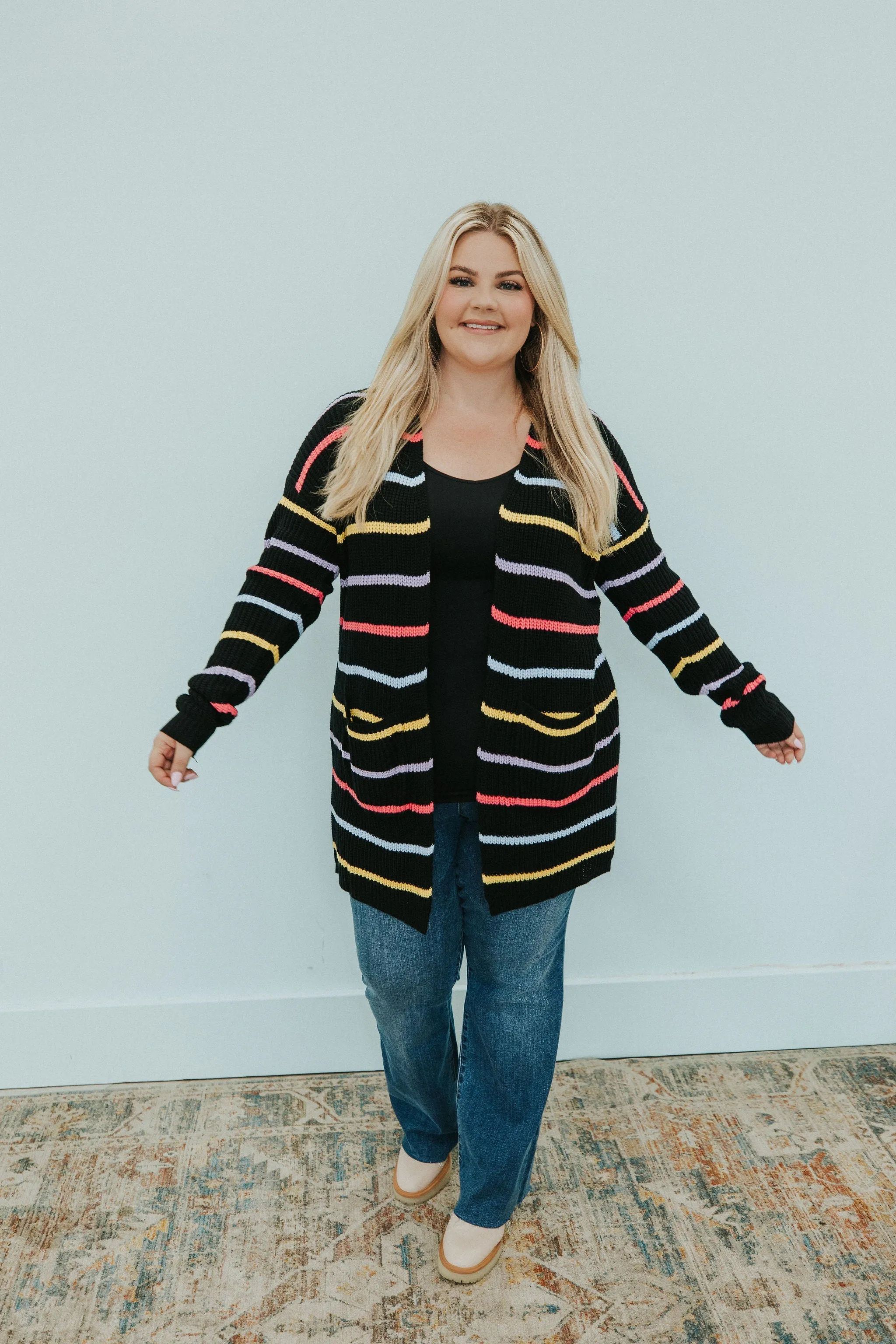 Cozy And Chic Striped Cardigan
