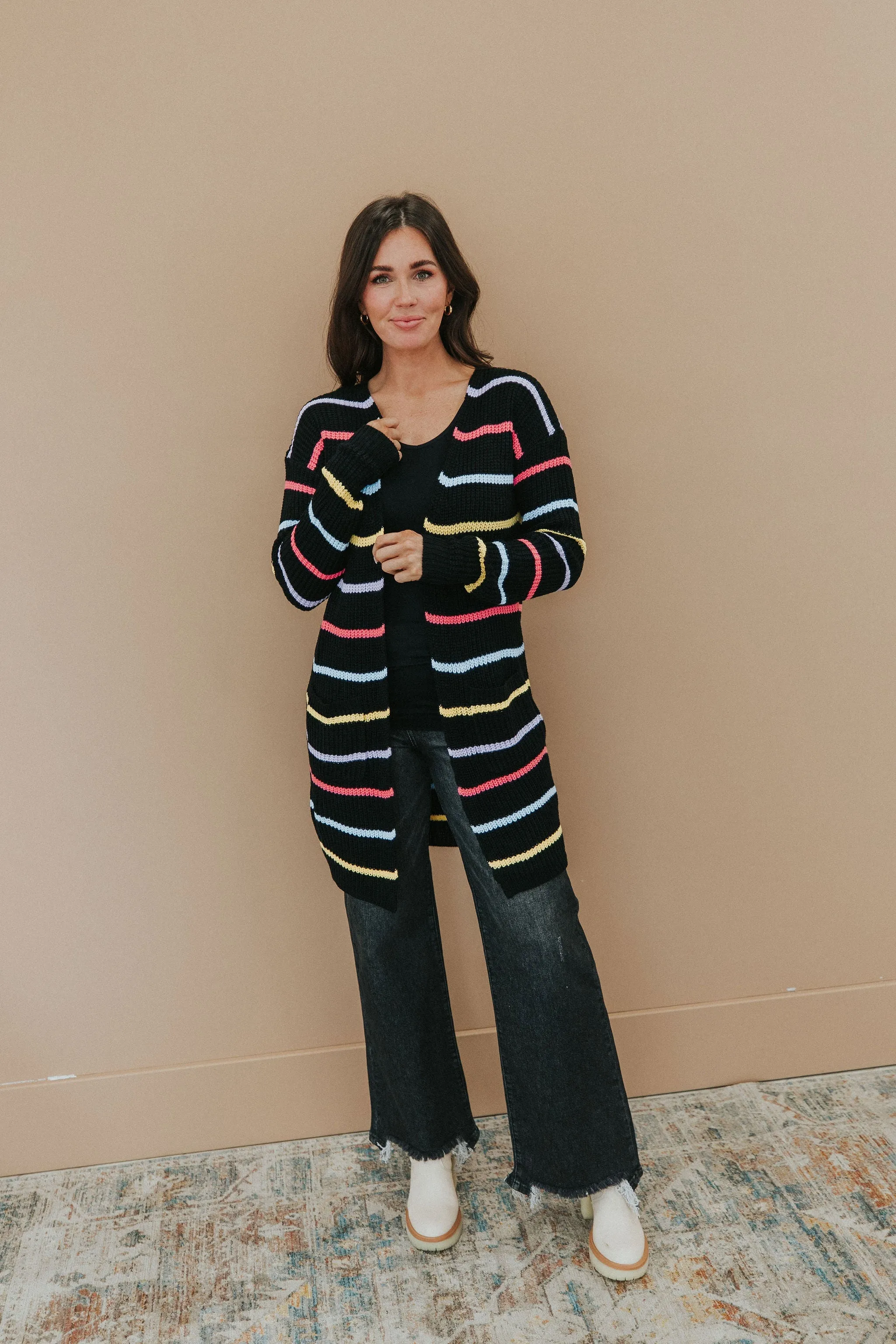 Cozy And Chic Striped Cardigan