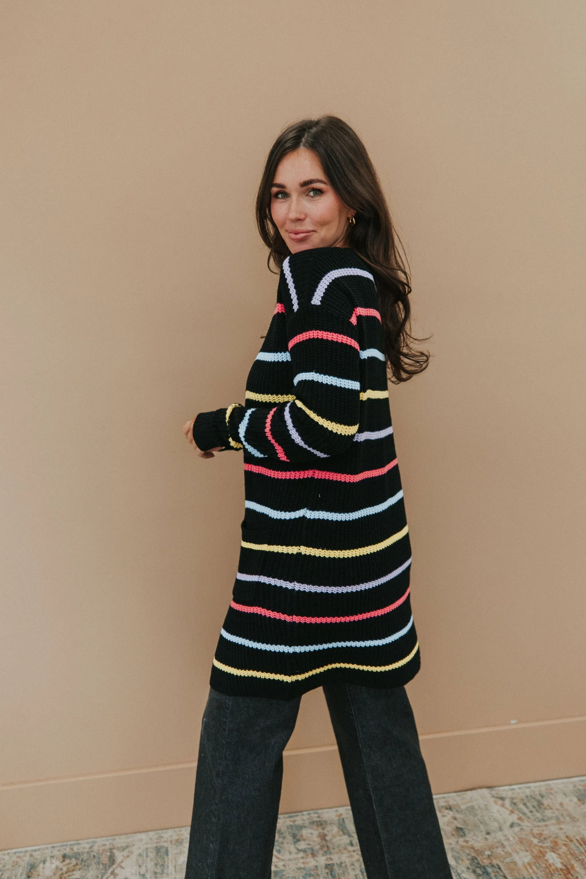 Cozy And Chic Striped Cardigan