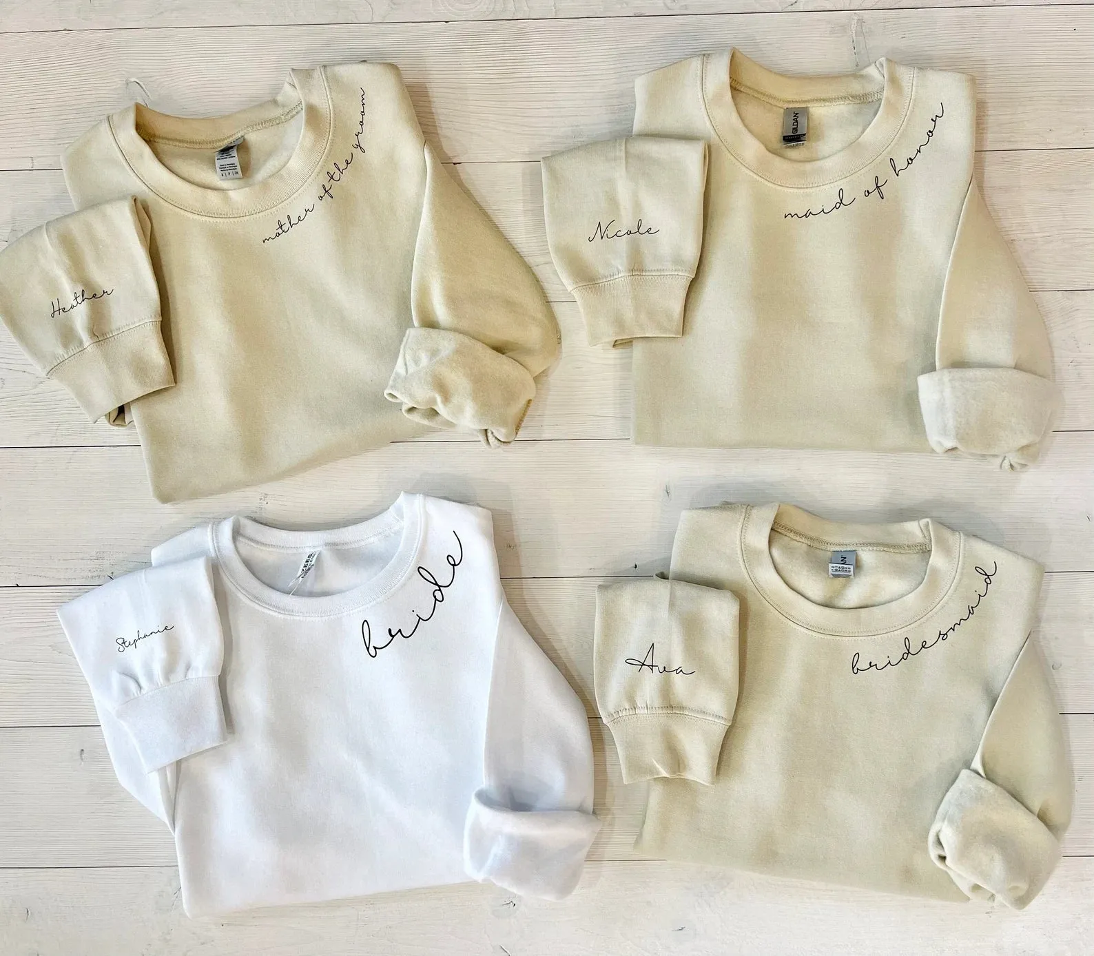 Custom Bridal Party Sweatshirts