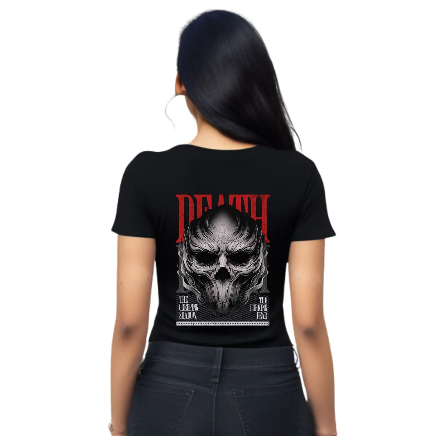 Death Womens cotton printed T-shirt