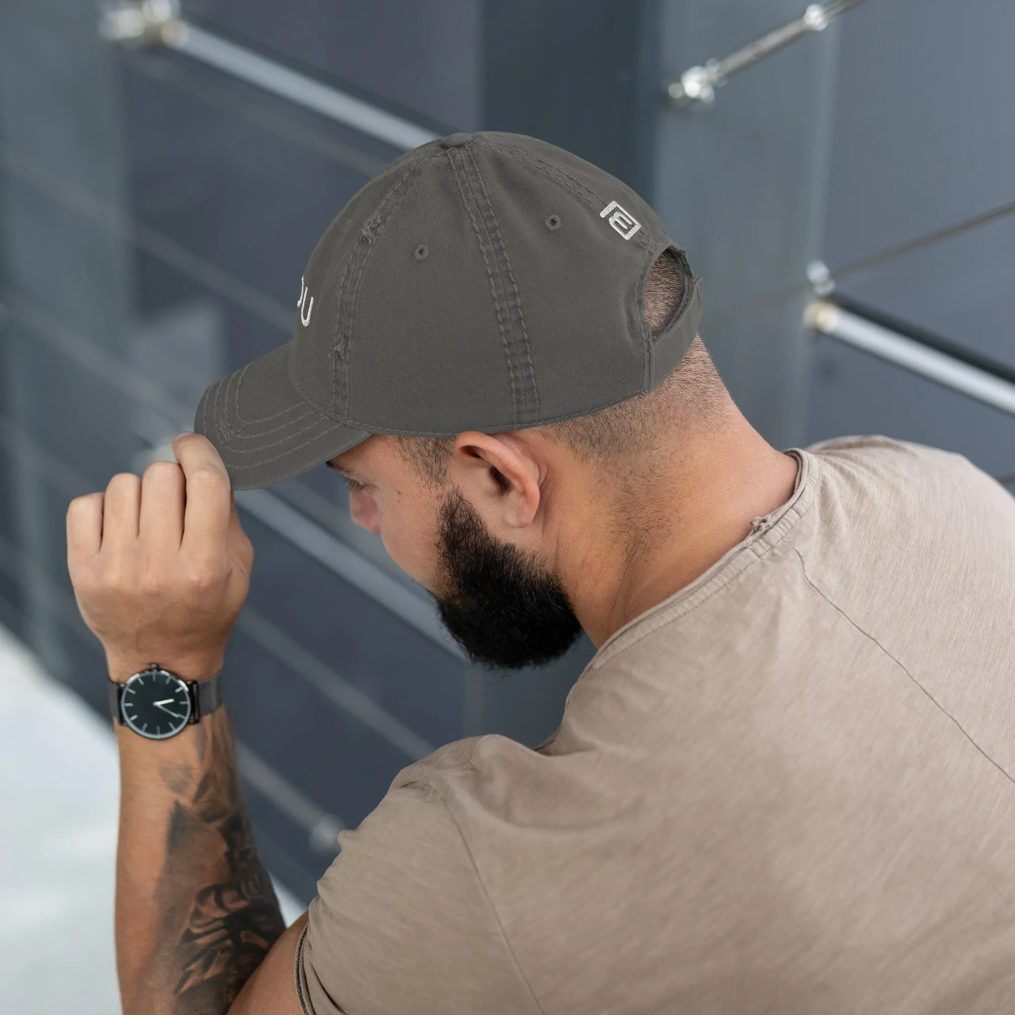 Distressed Dad BeYou Logo Hat