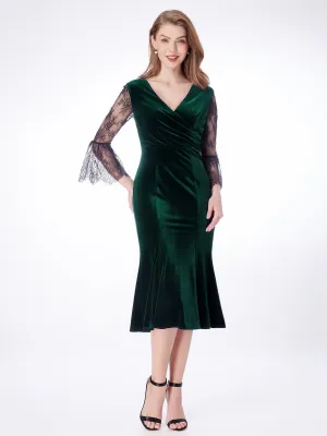 Ever-Pretty Women Fashion Lace Velvet Vneck Cocktail Dresses EP07301