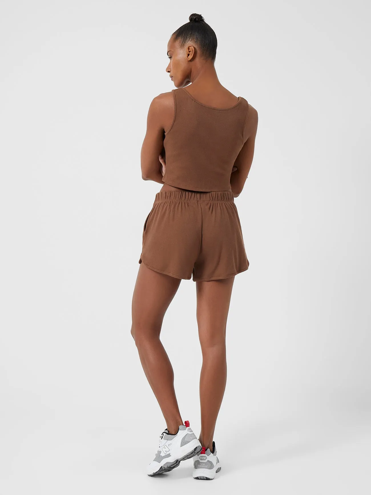 FCUK Organic Ribbed Jersey V-Neck Top