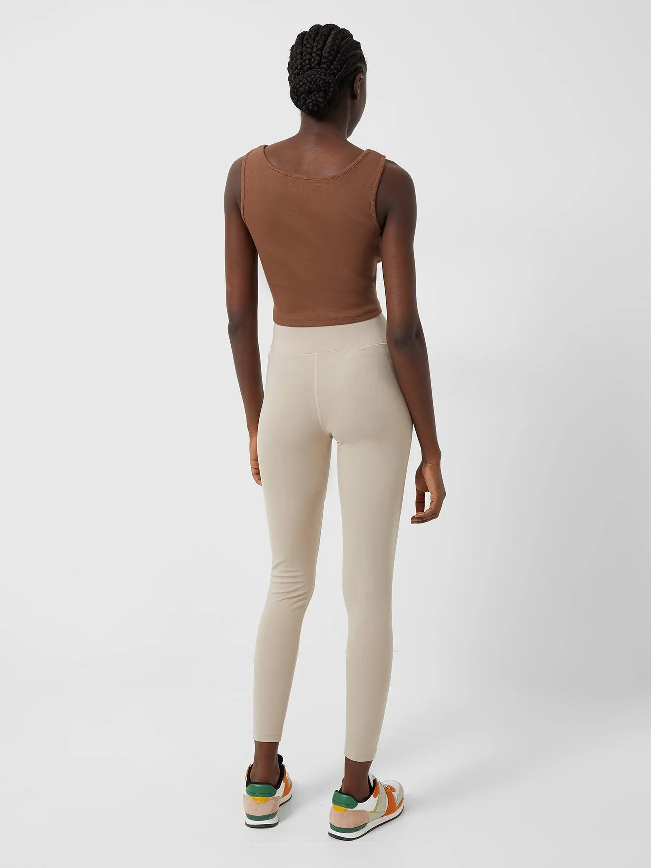 FCUK Organic Ribbed Jersey V-Neck Top