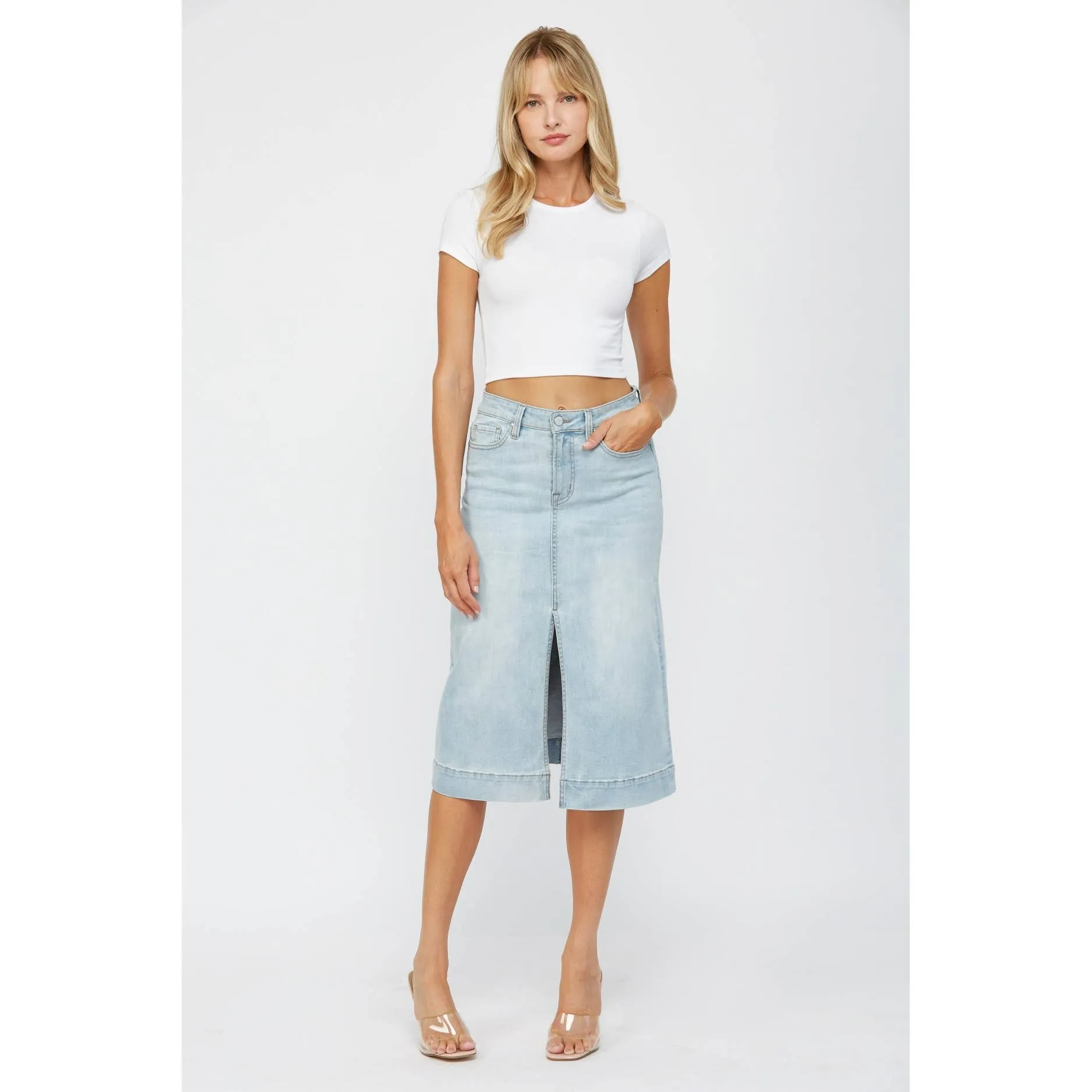 HIGH RISE A LINE SKIRT