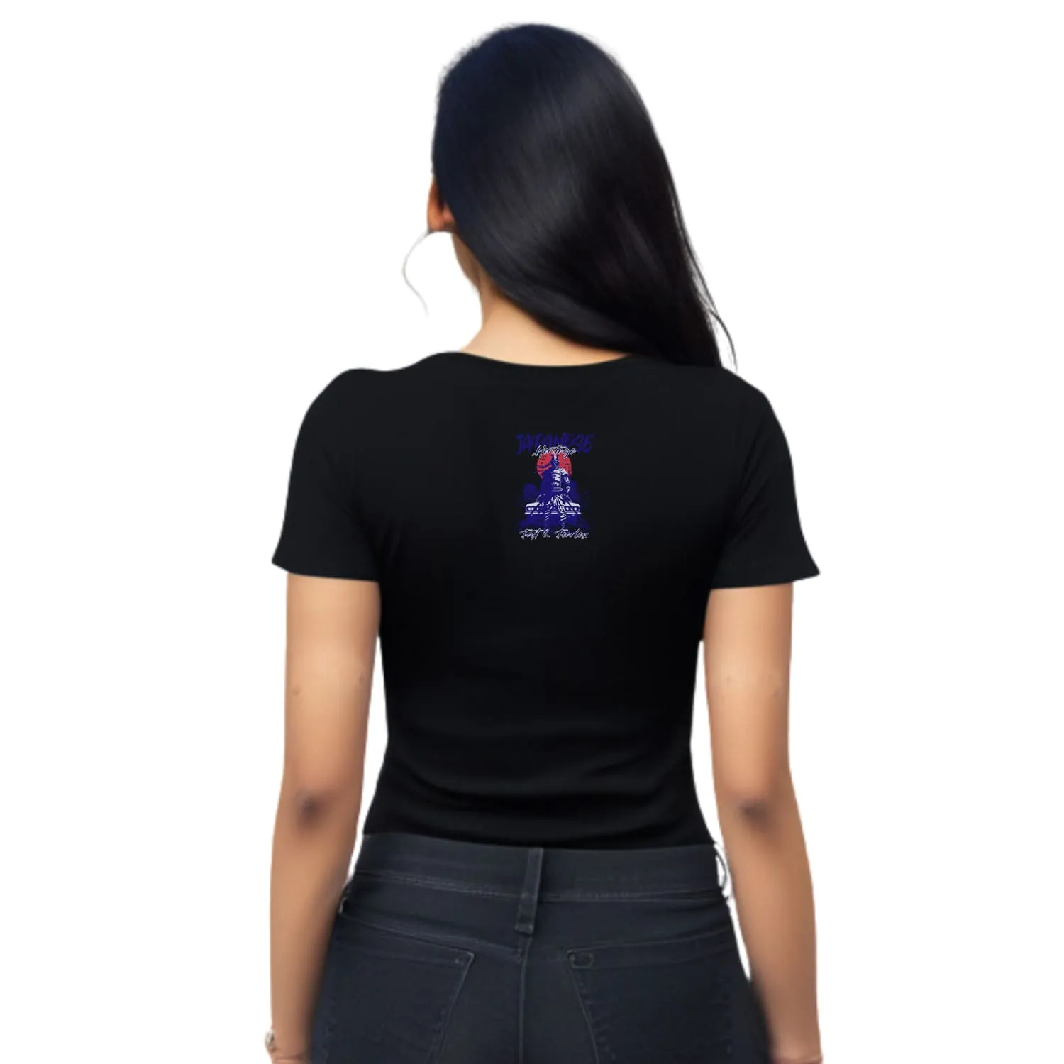 Japanese heritage Womens cotton printed T-shirt