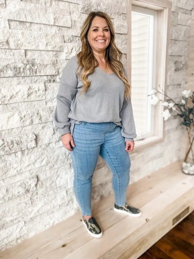 Judy Blue Mid-Rise Pull On Skinny Jeggings