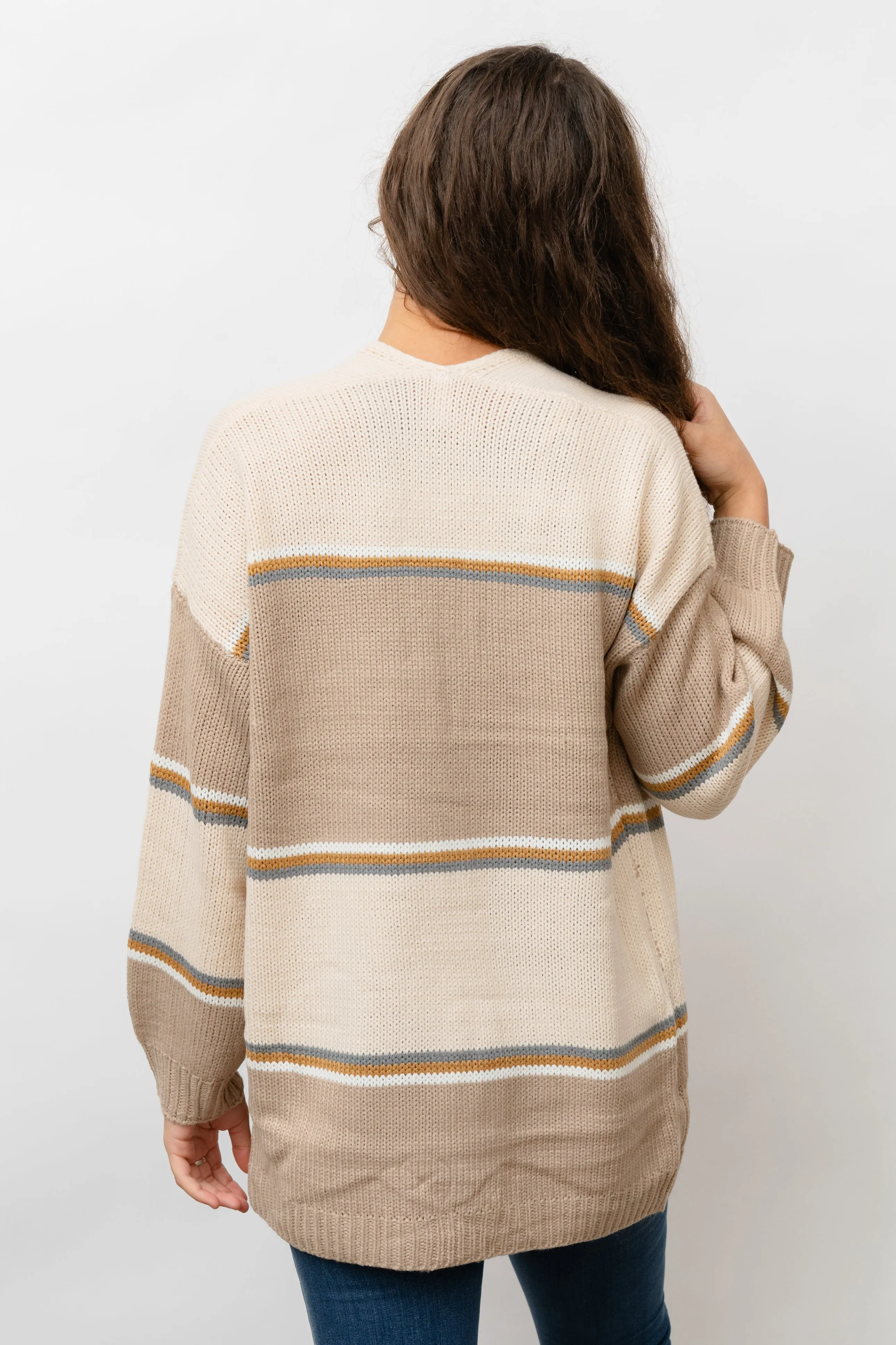 Latte COLORBLOCK CARDIGAN