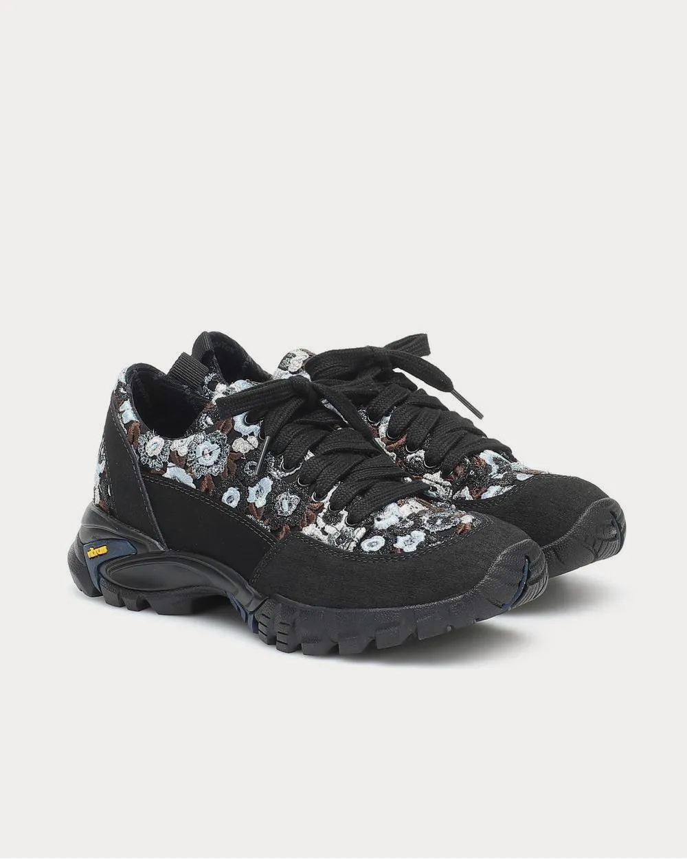 Macramè lace Brown Multi Low Top Sneakers