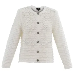 Marble Chunky Knit Cardigan - Style 7642-104 (Ivory)