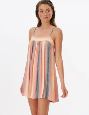 Melting Waves Stripe Cover Up - Navy