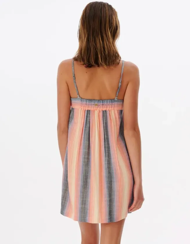 Melting Waves Stripe Cover Up - Navy