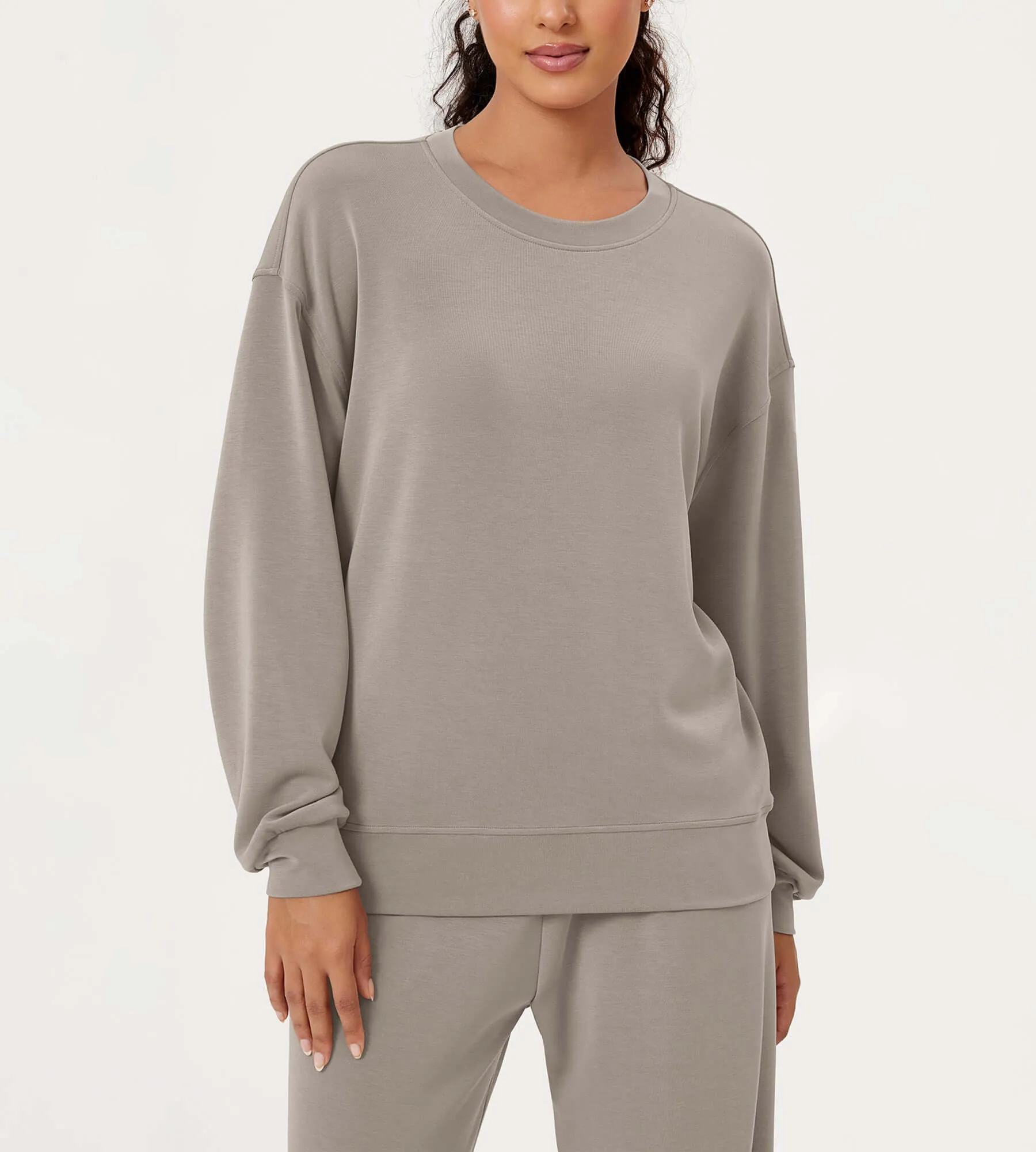 Modal Soft Oversized Crew Neck Sweatshirts