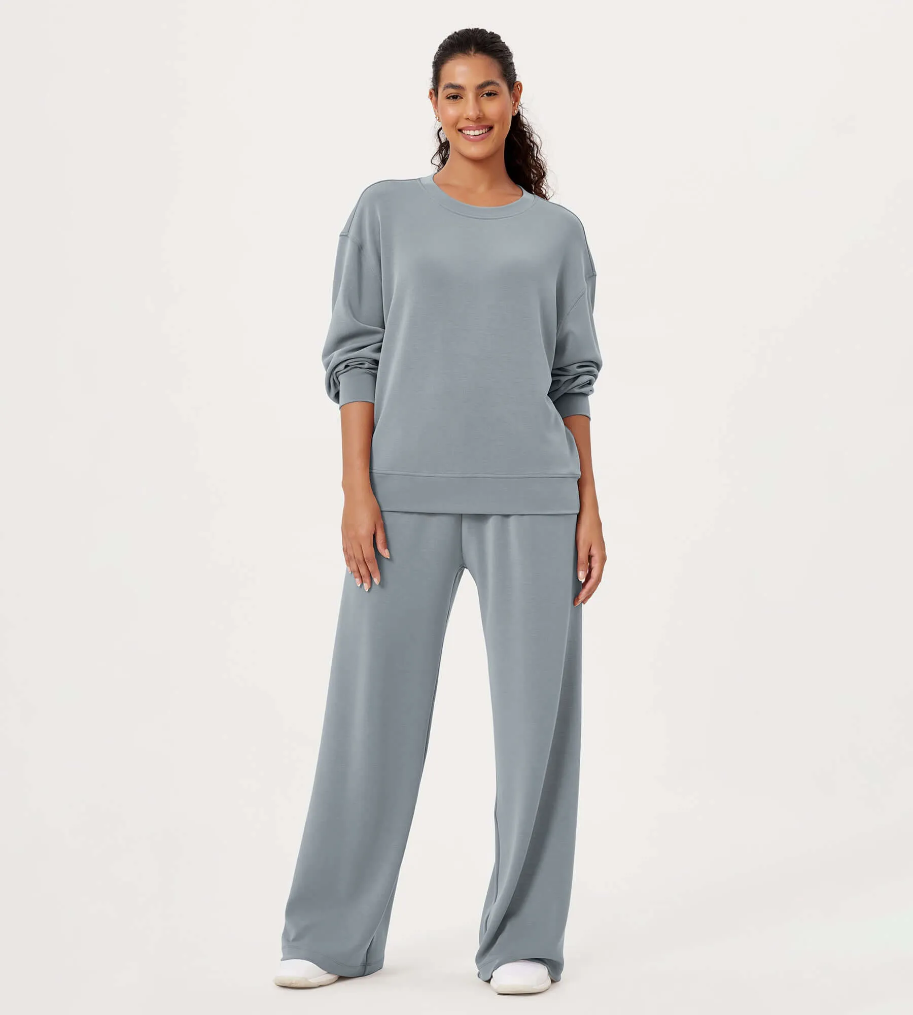 Modal Soft Oversized Crew Neck Sweatshirts