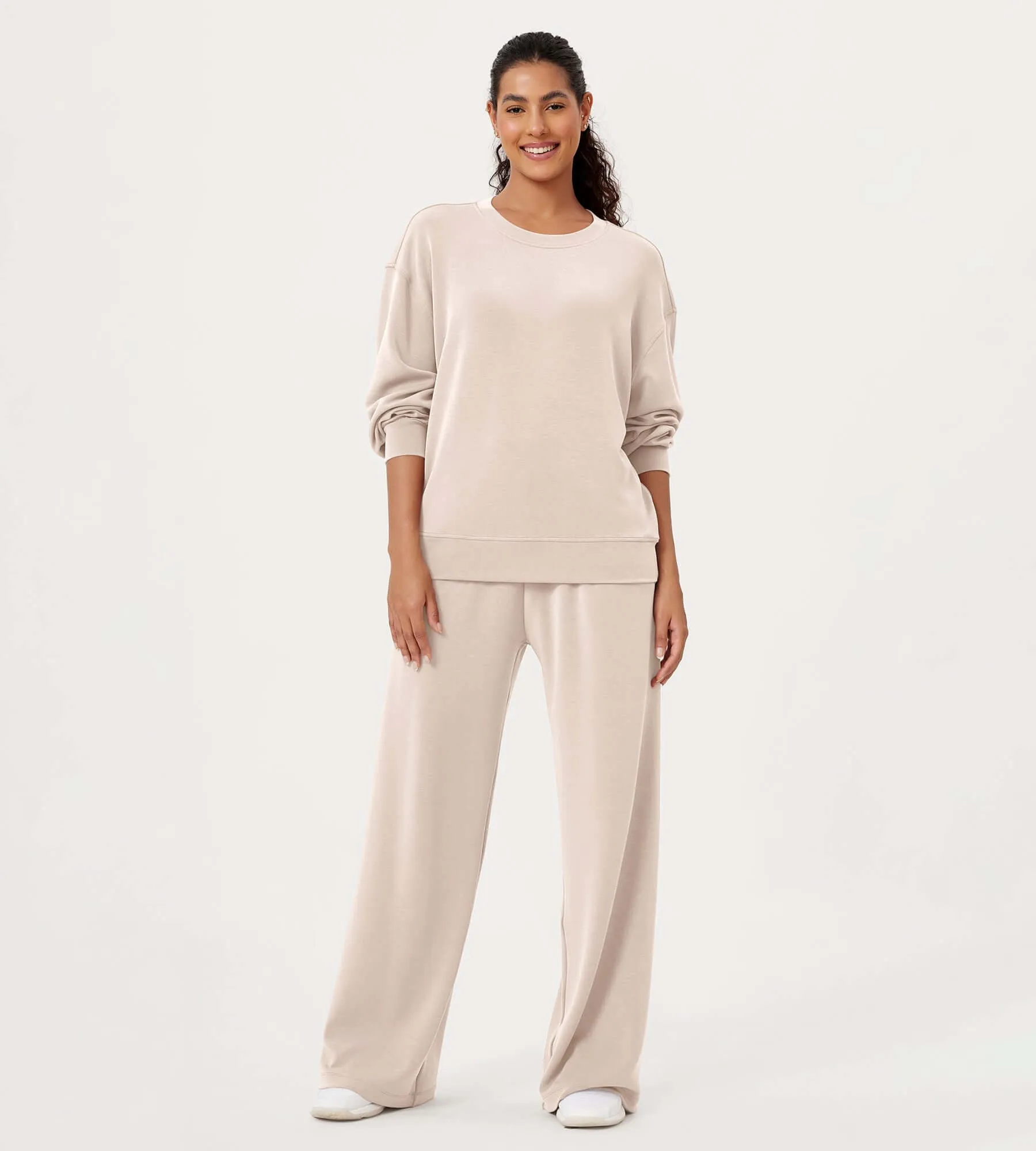 Modal Soft Oversized Crew Neck Sweatshirts