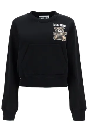 moschino teddy bear crewneck V1703 0528 MULTI BLACK
