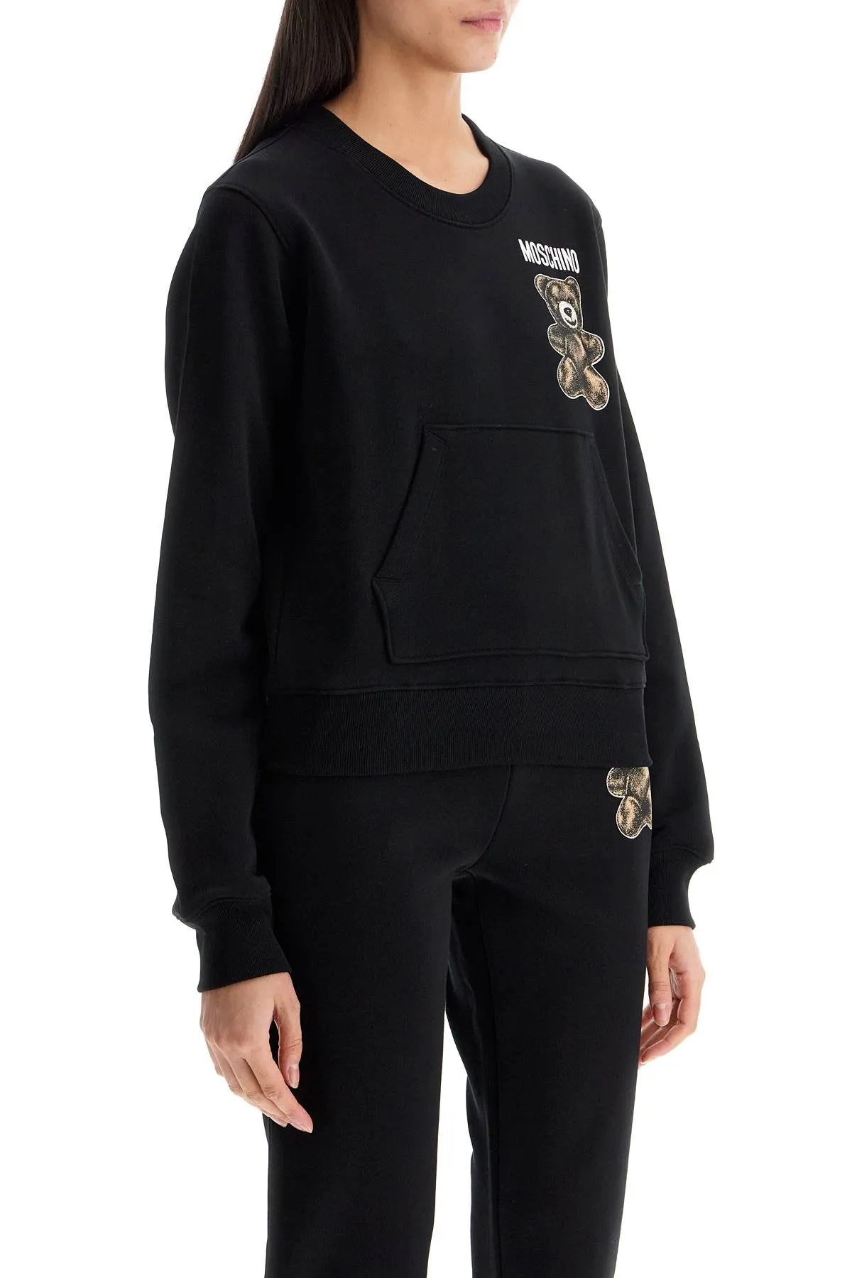 moschino teddy bear crewneck V1703 0528 MULTI BLACK