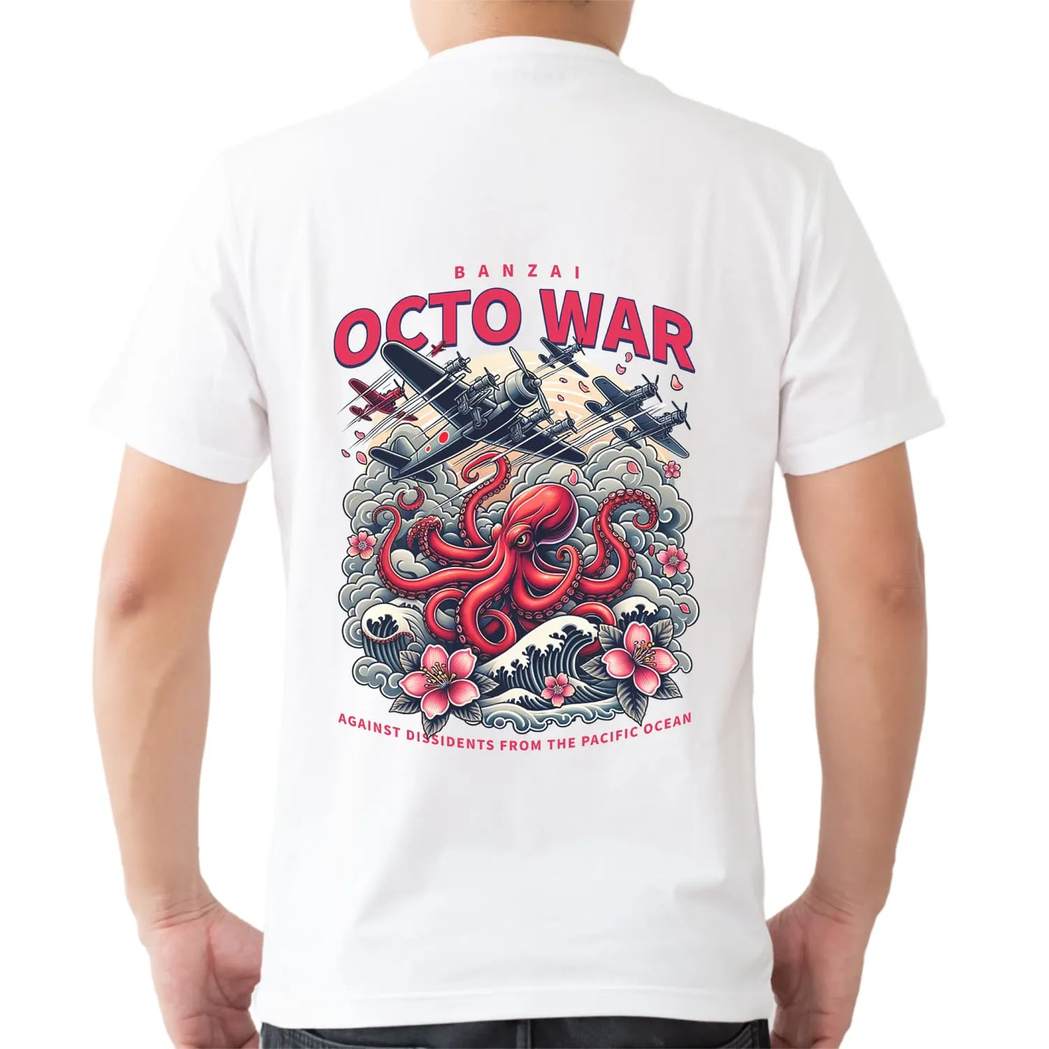 Octo war Mens cotton printed T-shirt