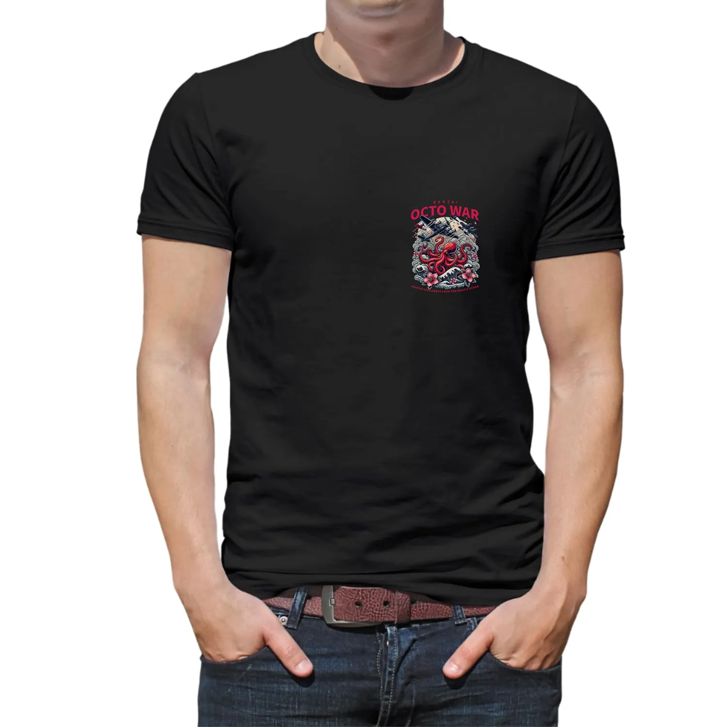 Octo war Mens cotton printed T-shirt