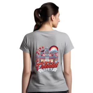 Oriental Womens cotton printed T-shirt