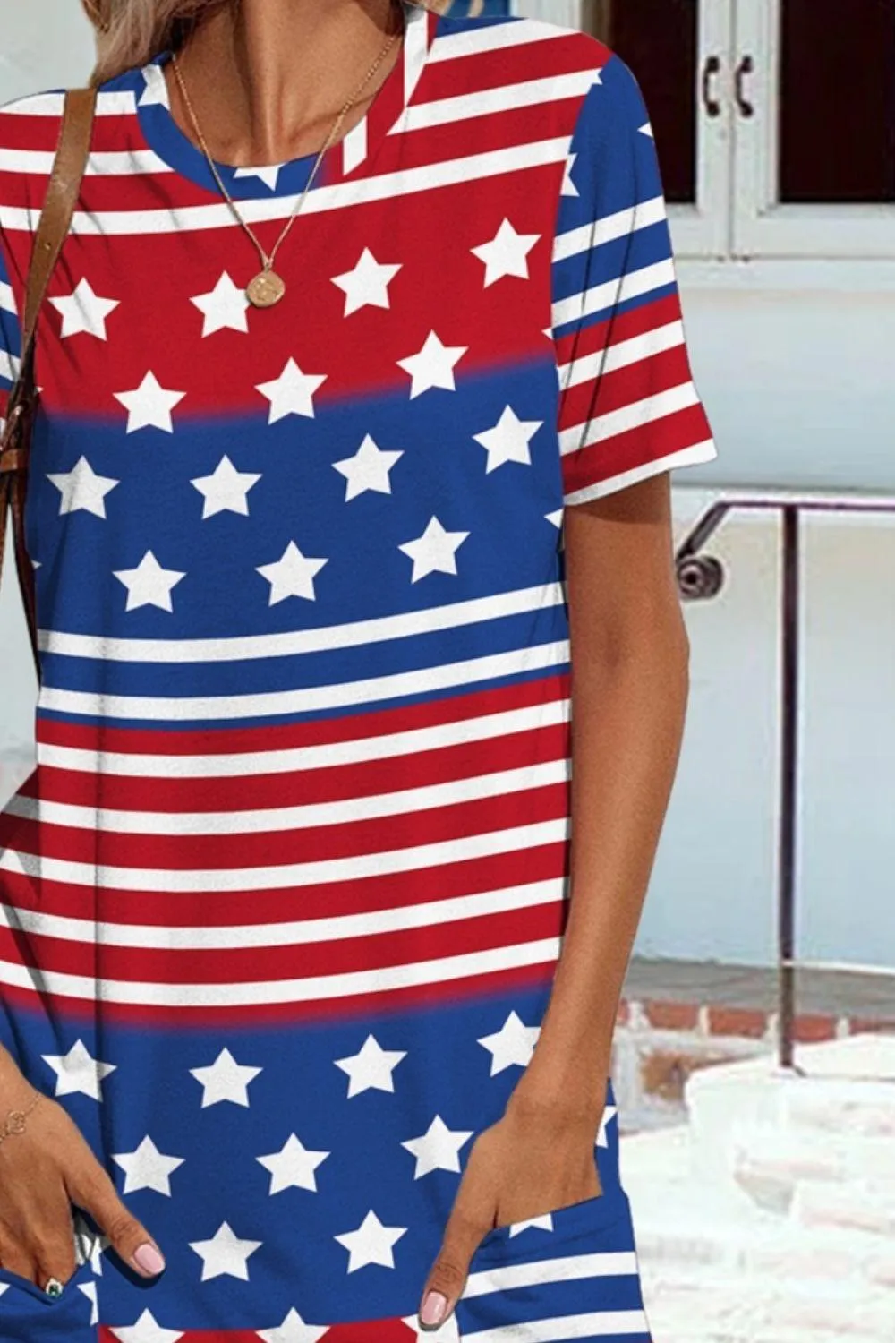 Patriotic Chic US Flag Stars And Stripes Dress