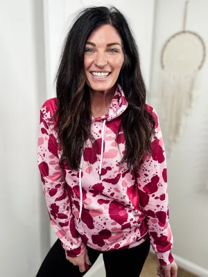Pink Cowprint Hoodie