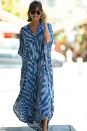 Plus Size Casual Caftan Maxi Dress