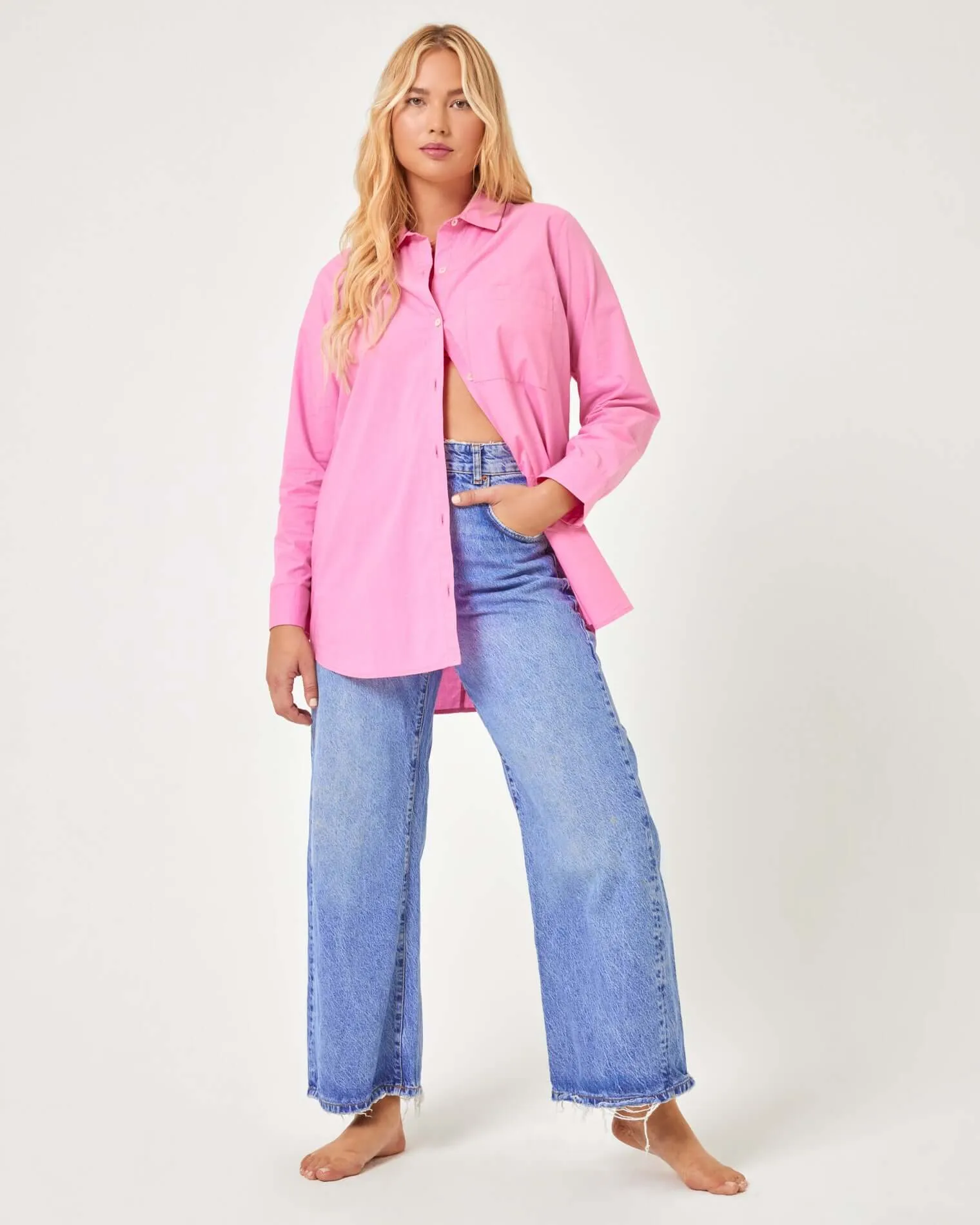 Poplin Skipper Top in Guava